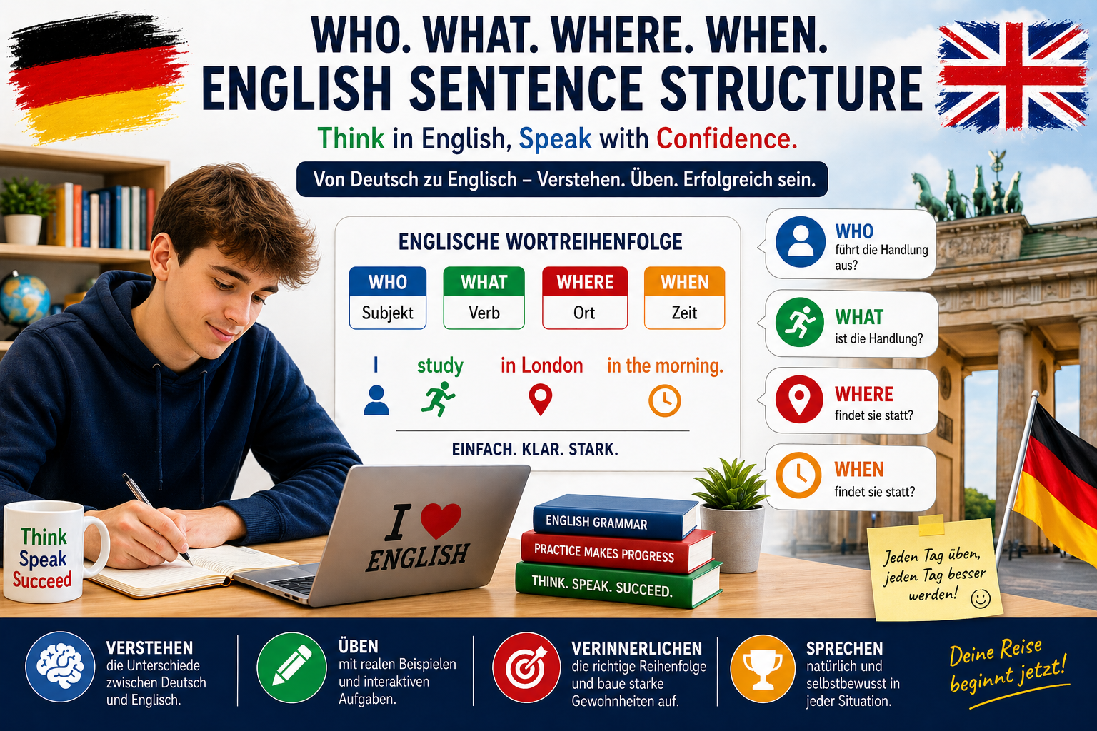 English sentence structure lesson cover